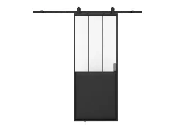Porta de correr em aplique de atelier A205xC73 cm, vidro transparente ARTISTO II