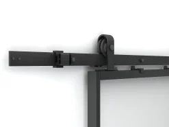 Porta de correr em aplique alumínio e vidro fosco A205 x C63 cm - SINCA II
