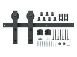 Porta de Correr SucceBuy Kit de Ferragens para Porta de Correr de Celeiro de 8 Pés, Calha para Armário, Cabide em J