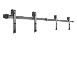 Porta de Correr SucceBuy Kit de Ferragens para Portas de Celeiro em Aço Carbono de 11 Pés para Portas Duplas