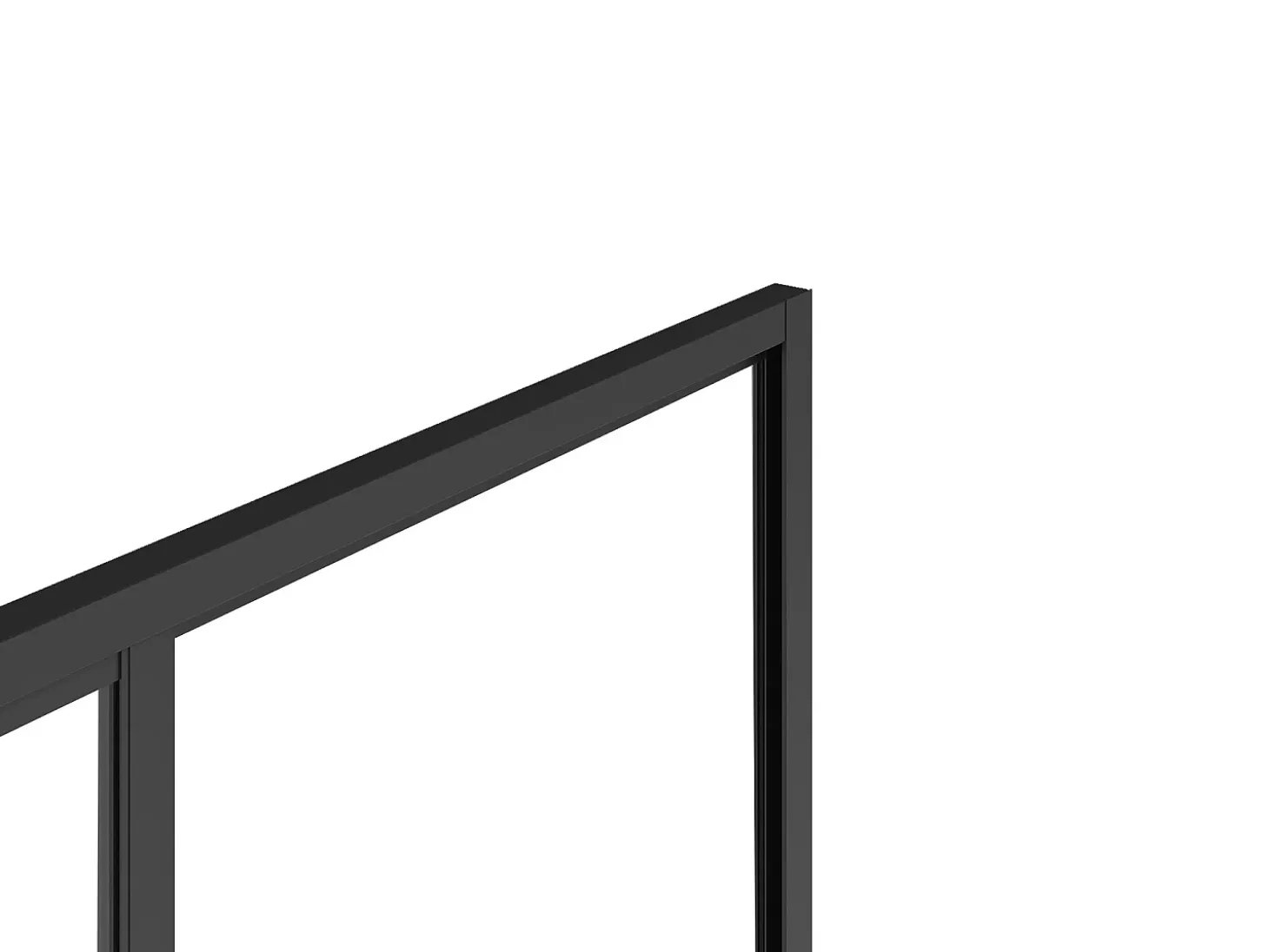 Porta de duche de correr preto fosto estilo industrial 140x195 cm TORONI