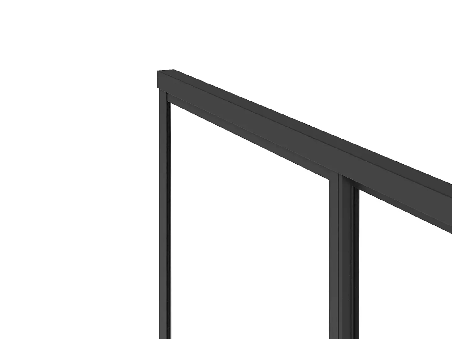Porta de duche de correr preto fosto estilo industrial 140x195 cm TORONI