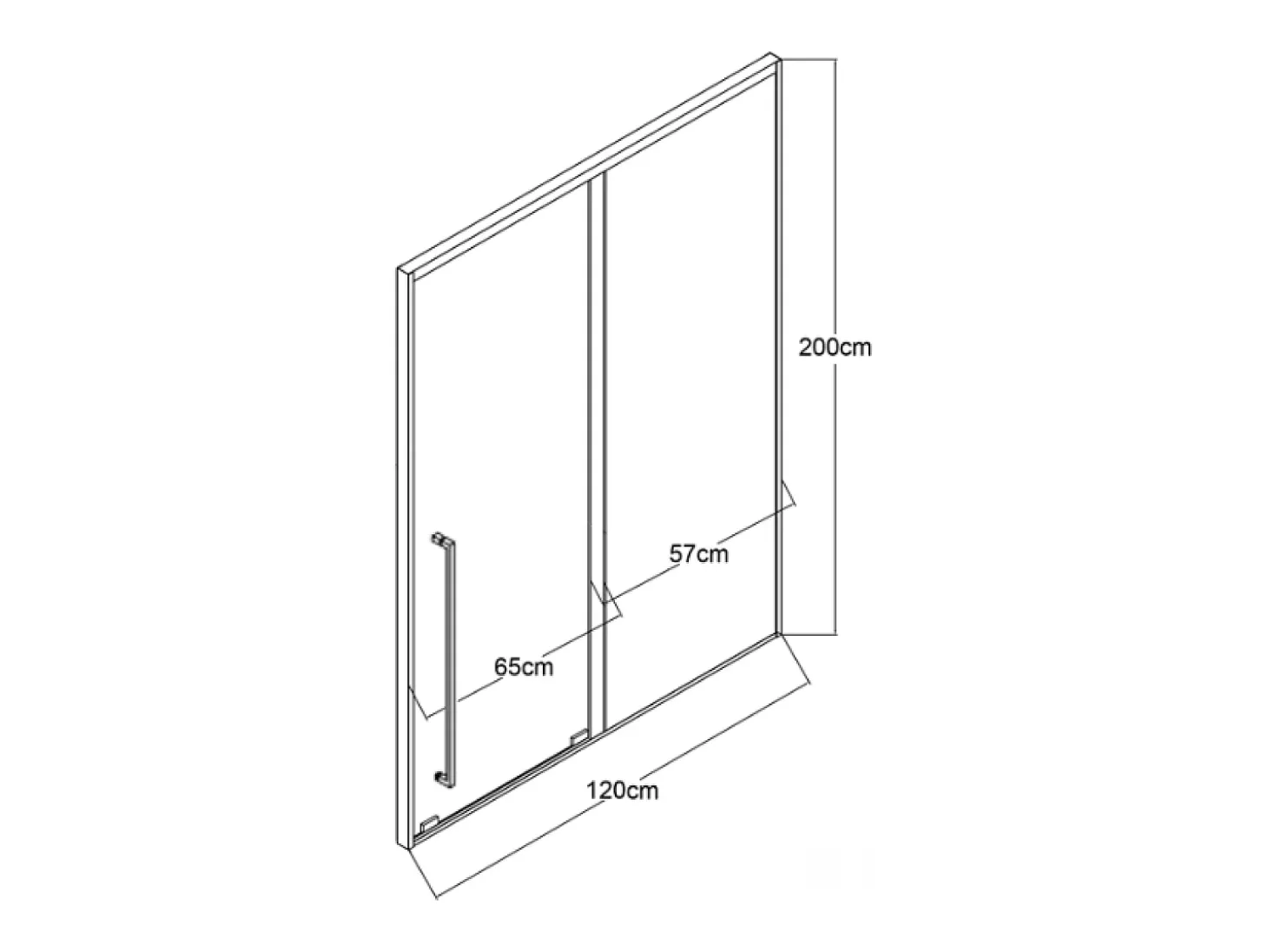 Porta de duche de correr 120 cm cinza gun metal COVINGTON