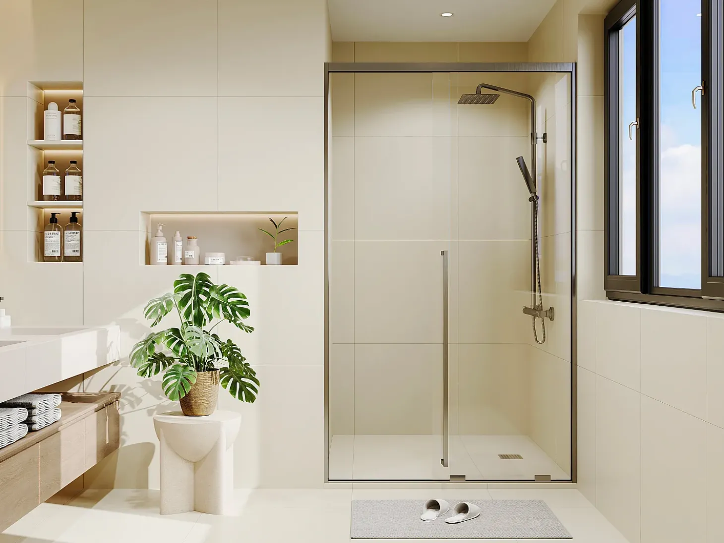 Porta de duche de correr 120 cm cinza gun metal COVINGTON
