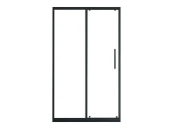 Porta de duche de correr preto mate estilo industrial, 120 x 195 cm, TORONI