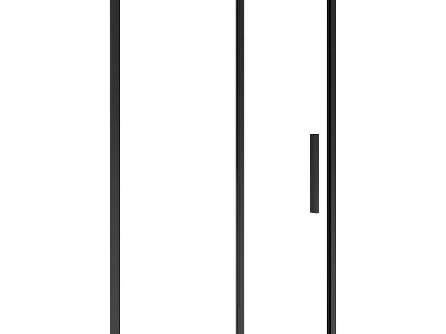Porta de duche de correr preto mate estilo industrial, 120 x 195 cm, TORONI