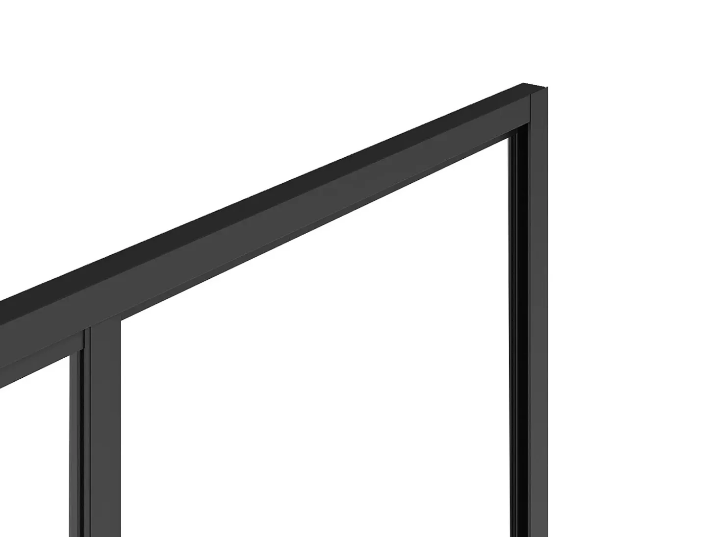 Porta de duche de correr preto mate estilo industrial, 120 x 195 cm, TORONI