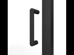 Porta de duche deslizante em metal preto - Anti-calcário - 120 x 195 cm - SONIKRA