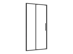 Porta de duche deslizante preto mate estilo industrial - 100 x 195 cm - TORONI
