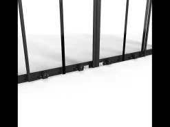 Porta de duche deslizante dupla em metal preto - Anti-calcário - 140 x 195 cm - BAVIODA