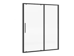 Porta de duche deslizante preto mate estilo industrial - 160 x 195 cm - TORONI