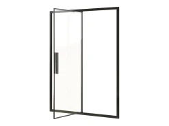 Porta de duche dobradiça em preto mate estilo industrial - 140 x 195 cm - TORONI