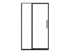 Porta de duche giratória preto mate estilo industrial, 120 x 195 cm, TORONI