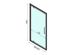 Porta De Duche Rea Rapid Swing 90 Chrome