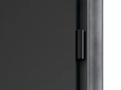 Porta de entrada aço A207xC100 cm preto e madeira, abertura esquerda - MABENA