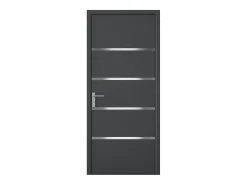 Porta de entrada em alumínio A218 x C96 cm antracite, abertura para a direita - ISALINA