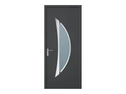 Porta de entrada em alumínio A218 x C96 cm antracite, abertura para a direita - DATELO