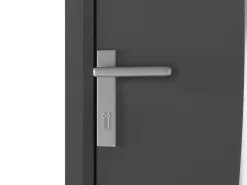 Porta de entrada em alumínio A218 x C96 cm antracite, abertura para a direita - DATELO