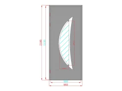 Porta de entrada em alumínio A218 x C96 cm antracite, abertura para a direita - DATELO