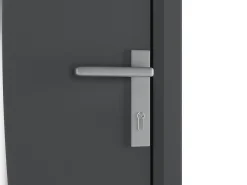 Porta de entrada em alumínio A218 x C96 cm antracite, abertura para a esquerda - DATELO