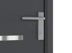 Porta de entrada em alumínio A218 x C96 cm antracite, abertura para a esquerda - AMARES