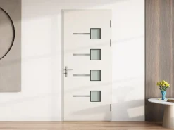 Porta de entrada em alumínio A218 x C96 cm antracite, abertura para a esquerda - AMARES