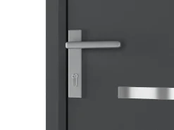 Porta de entrada em alumínio A218 x C96 cm antracite, abertura para a direita - AMARES