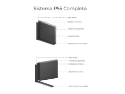 Porta de entrada em aço A207xC100 cm preto e madeira, abertura direita - COBRITA
