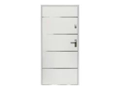 Porta de entrada em aço e inox A207 x L100 cm branco abertura para a esquerda NAXARA