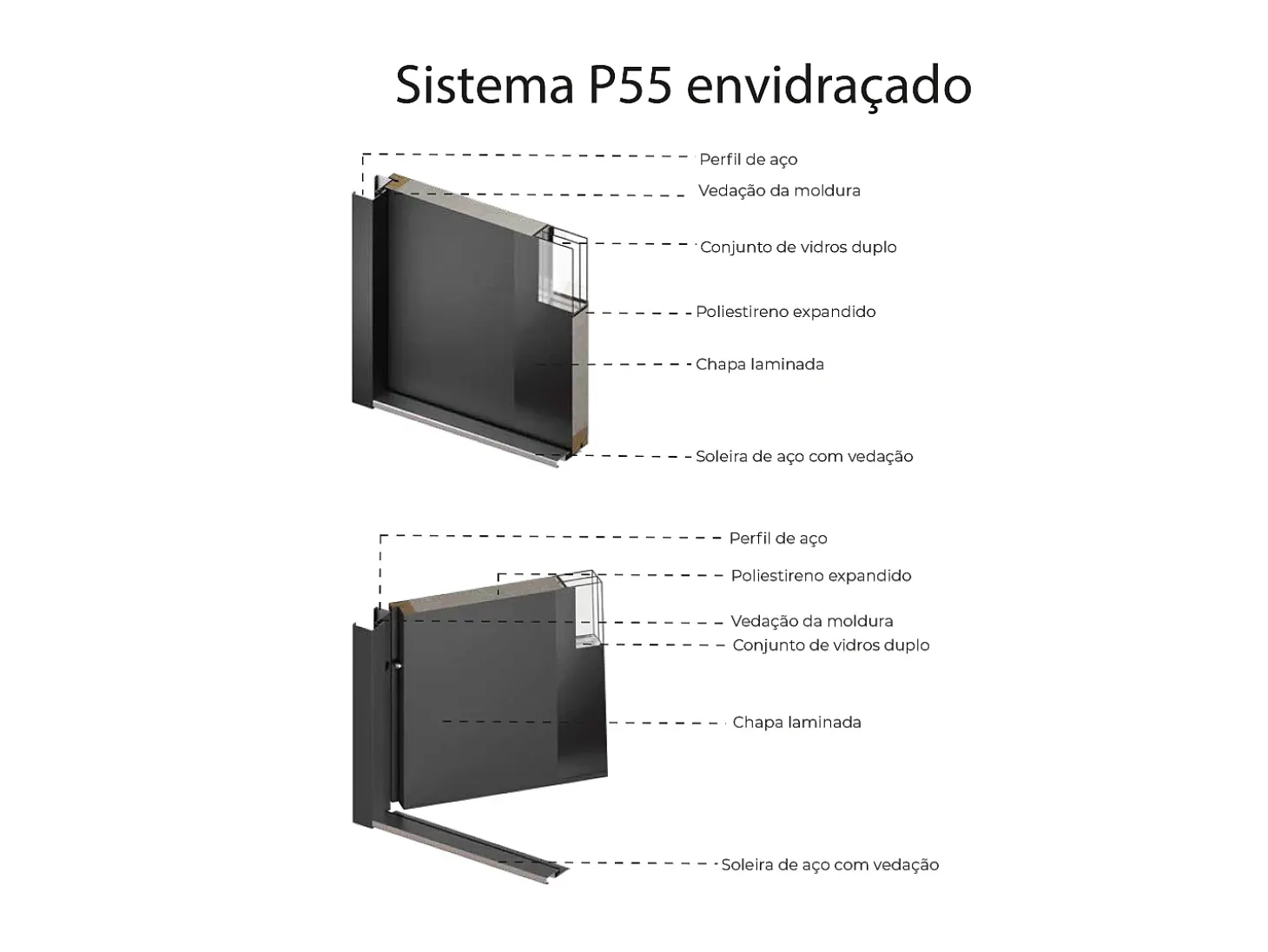Porta de entrada em aço envidraçado com inox A.207 x L.100 cm antracite abertura para a direita COVAS