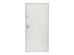 Porta de entrada em aço maciço A.207 x L.100 cm branco - Abertura para a direita AGUEDA