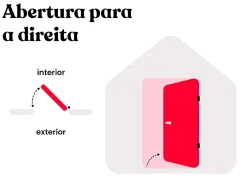 Porta de entrada em aço maciço e inox A.207 x L.100 cm antracite abertura para a direita NAXARA