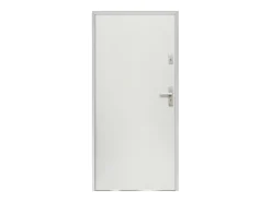 Porta de entrada em aço maciço A.207 x L.100 cm branco - Abertura para a esquerda AGUEDA