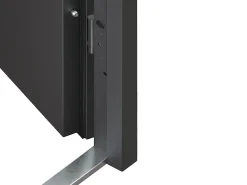 Porta de entrada em aço maciço e inox H207 x L100 cm antracite abertura à direita - LUSADA