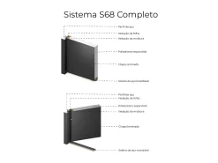 Porta de entrada em aço maciço e inox H207 x L100 cm efeito carvalho abertura à esquerda, LUSADA