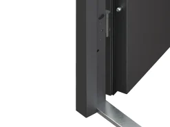 Porta de entrada em aço sólida e inox A207 x L100 cm antracite abertura à esquerda - LUSADA