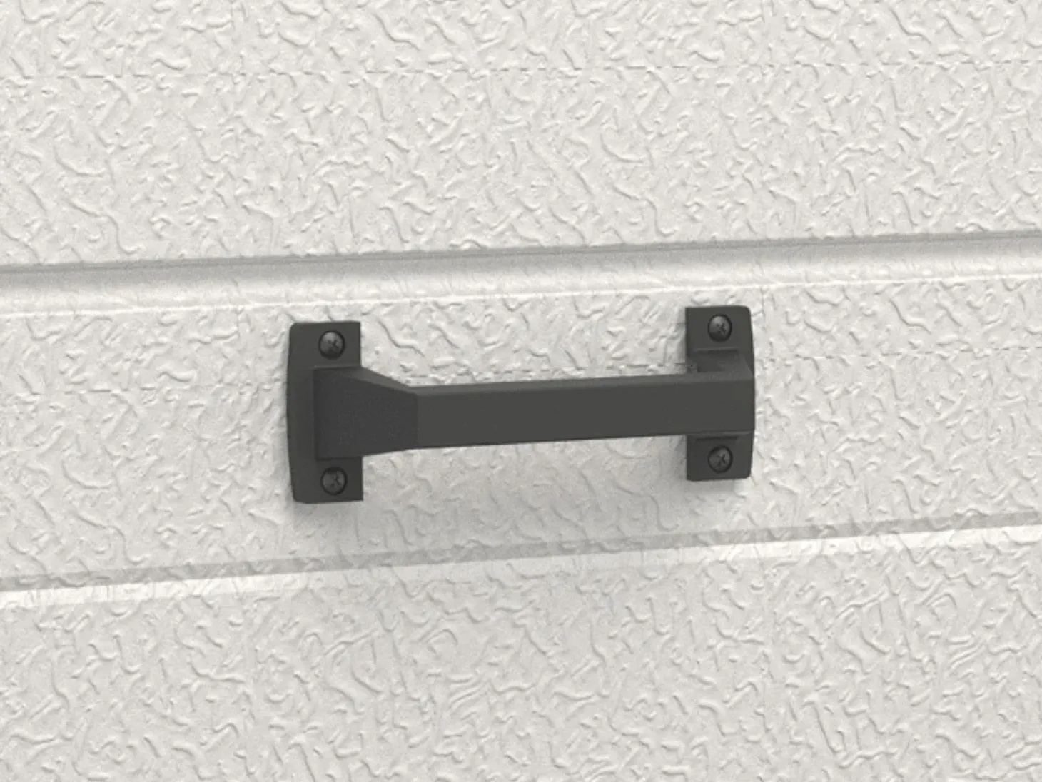 Porta de garagem seccionada com motor Somfy efeito madeira branco PRIETA