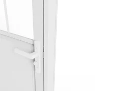 Porta de interior branco reversível, alumínio, MDF e vidro temperado A204xC73 cm ERMELO