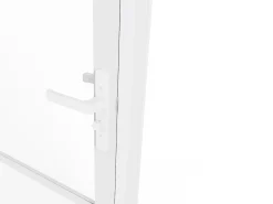 Porta de interior branco reversível em alumínio e vidro temperado - A204 x L83 cm - MASERU