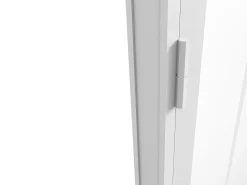 Porta de interior branco reversível, alumínio, MDF e vidro temperado, A204 x L83 cm, ERMELO