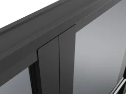 Porta de interior reversível com dois batentes vidro fumado 2 x A204 x C83 cm preto MASERU