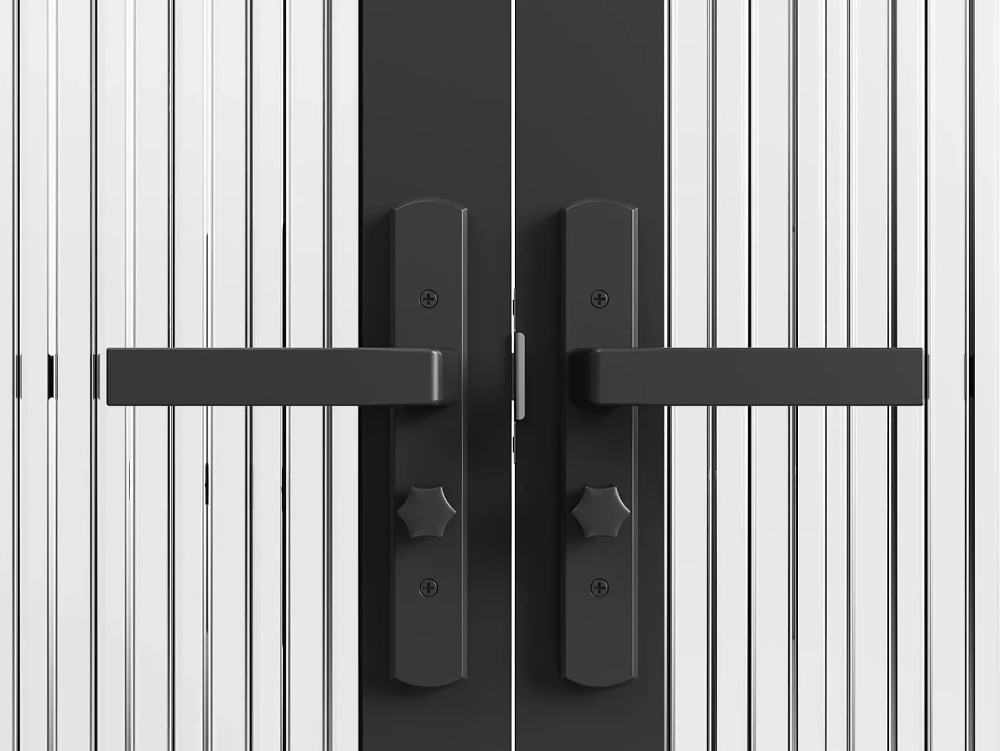 Porta de interior reversível dois batentes vidro texturizado, 2xA204xC83 cm preto MASERU