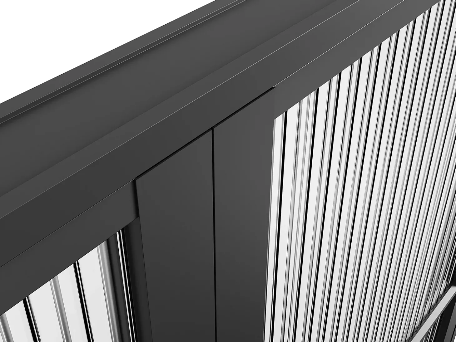 Porta de interior reversível dois batentes vidro texturizado, 2xA204xC83 cm preto MASERU