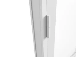 Porta de interior reversível alumínio e vidro temperado branco A204 x C73 cm SEROTO