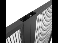 Porta de interior reversível dois batentes, vidro texturizado 2xA204xC83 cm preto LOXTON