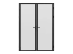Porta de interior reversível alumínio e vidro fosco 2 x A204 x C93 cm LOXTON
