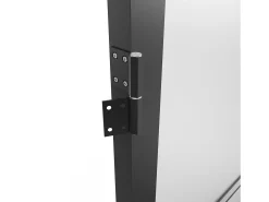 Porta de interior reversível em alumínio e vidro fosco A204 x C83 cm preto - MASERU