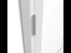 Porta de interior reversível em alumínio e vidro temperado branco - A204 x L83 cm - SEROTO