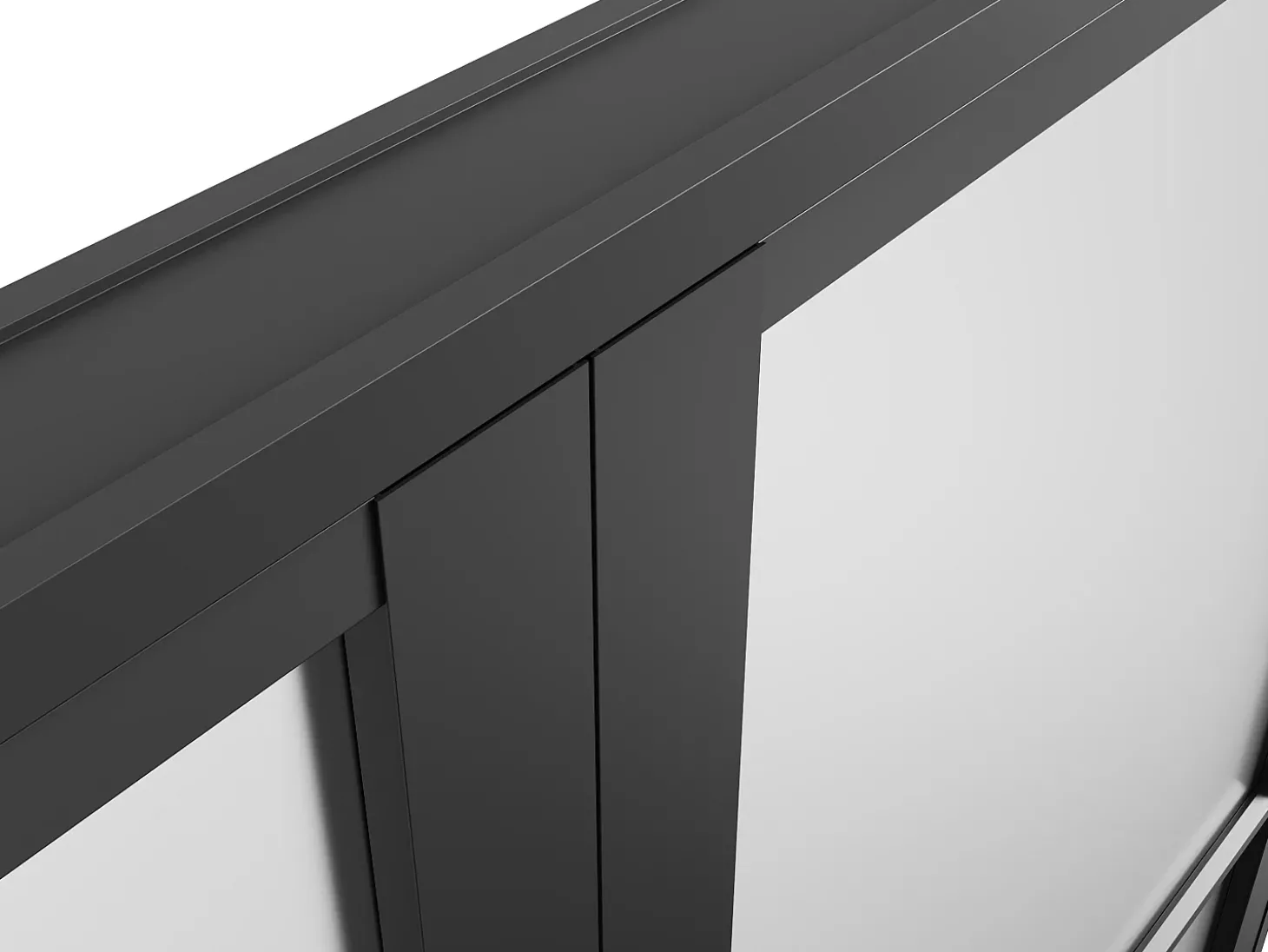 Porta de interior reversível com dois batentes vidro fosco 2xA204xC83 cm preto - MASERU