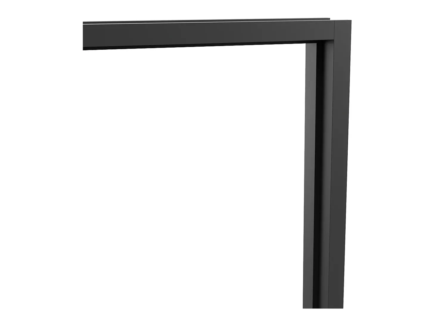 Porta de interior reversível com dois batentes vidro fosco 2xA204xC93 cm preto - MASERU